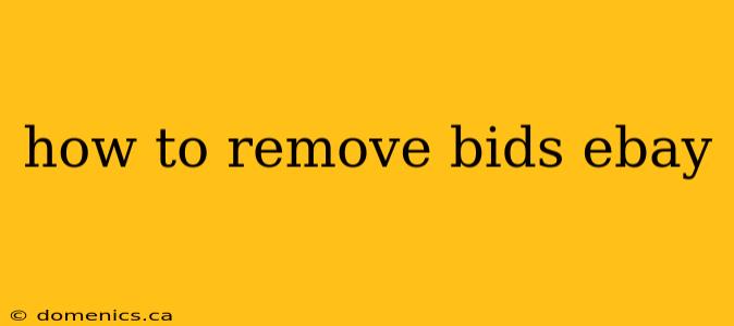 how to remove bids ebay