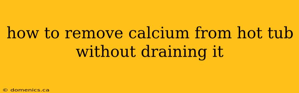 how to remove calcium from hot tub without draining it