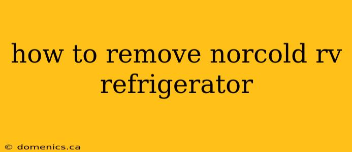 how to remove norcold rv refrigerator