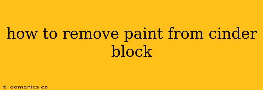 how to remove paint from cinder block