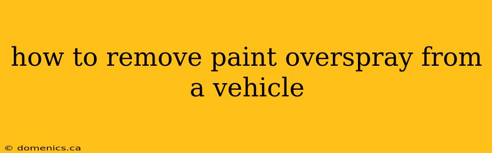 how to remove paint overspray from a vehicle