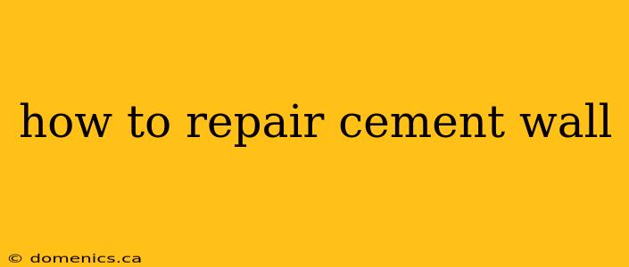 how to repair cement wall