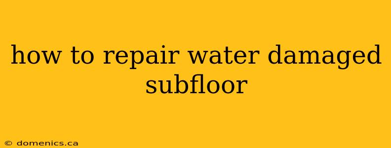 how to repair water damaged subfloor