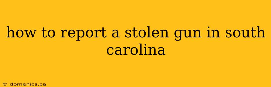 how to report a stolen gun in south carolina