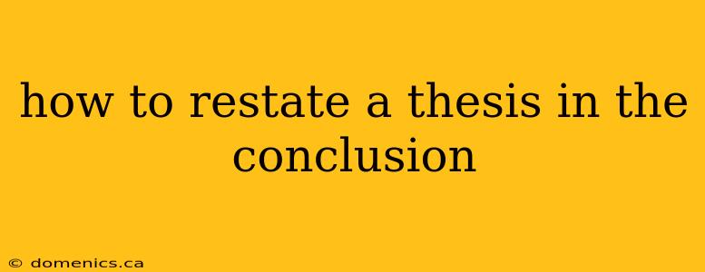 how to restate a thesis in the conclusion