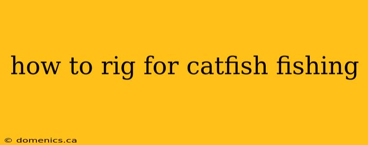 how to rig for catfish fishing