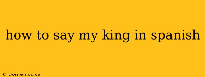 how to say my king in spanish