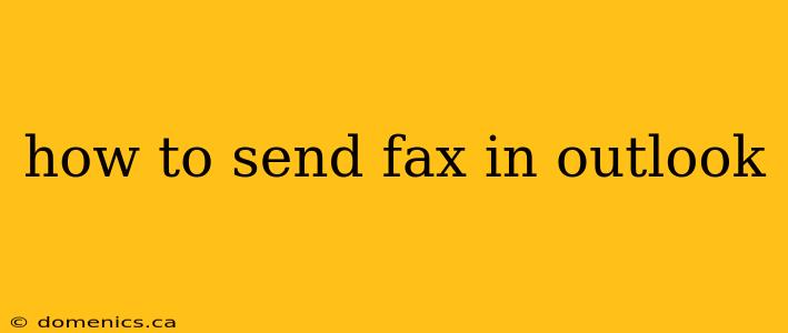 how to send fax in outlook