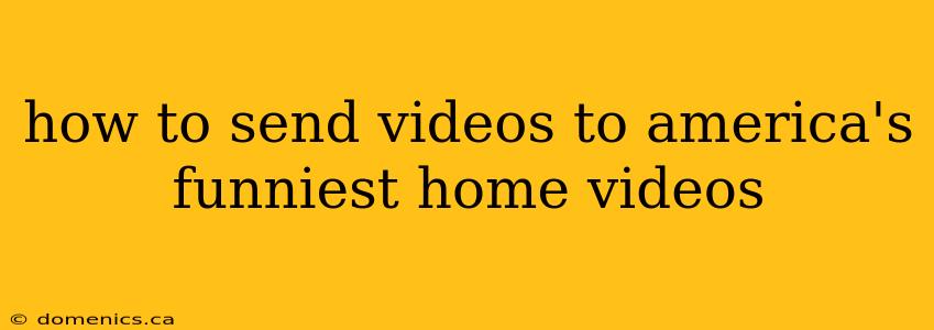 how to send videos to america's funniest home videos