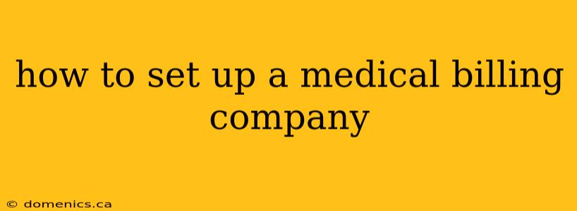 how to set up a medical billing company