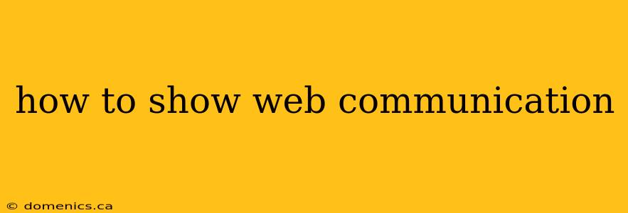 how to show web communication