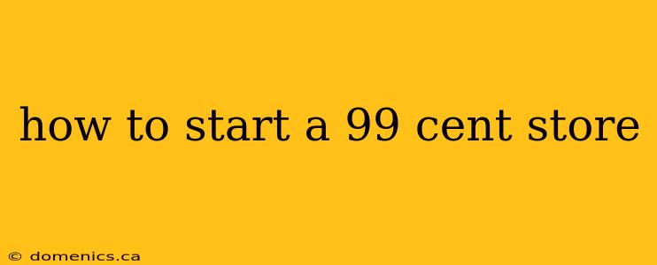 how to start a 99 cent store