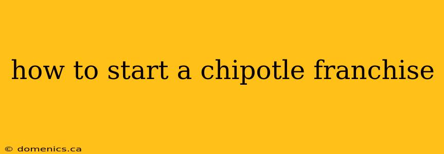 how to start a chipotle franchise