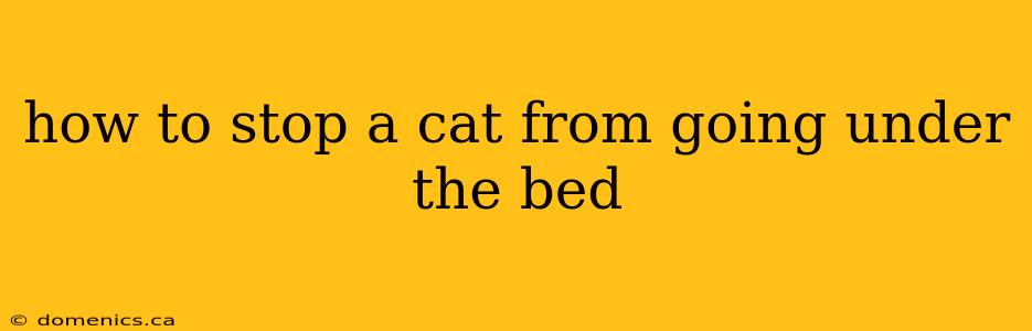 how to stop a cat from going under the bed