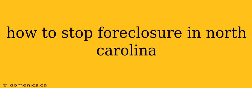 how to stop foreclosure in north carolina