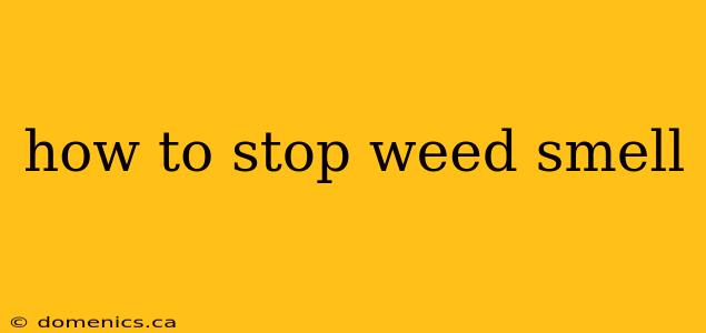 how to stop weed smell