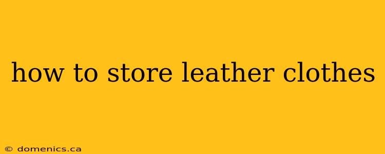 how to store leather clothes