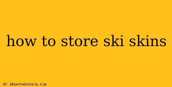 how to store ski skins