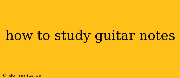 how to study guitar notes