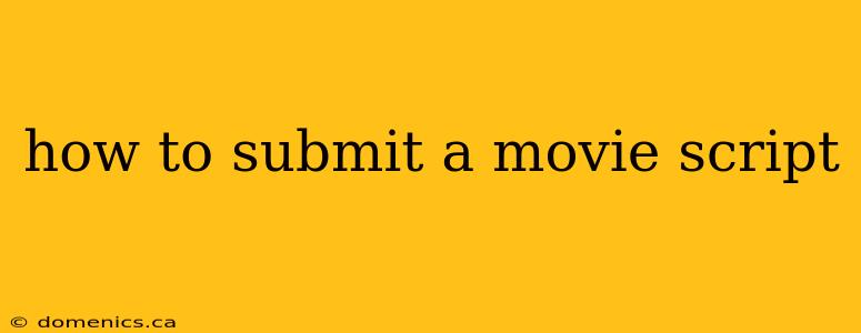 how to submit a movie script