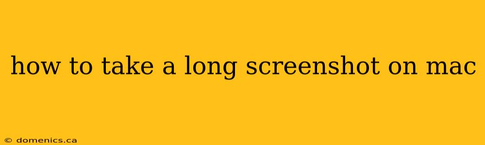 how to take a long screenshot on mac