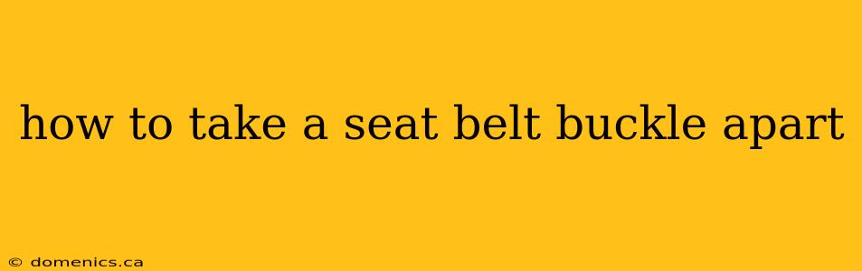 how to take a seat belt buckle apart