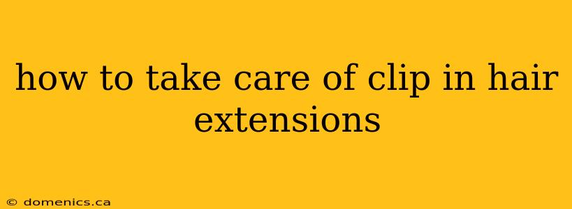 how to take care of clip in hair extensions