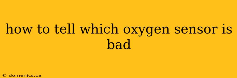 how to tell which oxygen sensor is bad