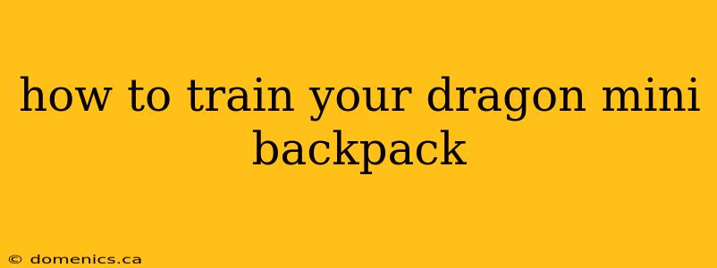 how to train your dragon mini backpack