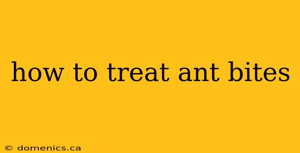 how to treat ant bites