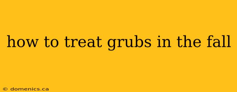 how to treat grubs in the fall