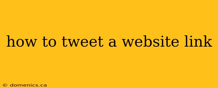 how to tweet a website link