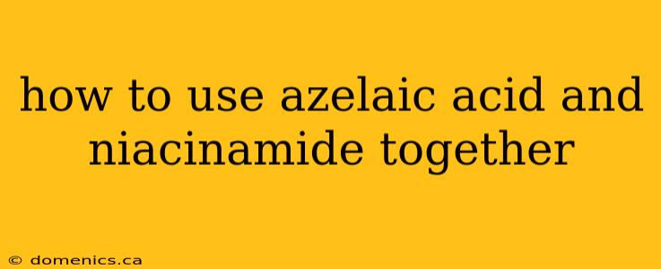 how to use azelaic acid and niacinamide together