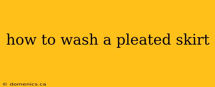 how to wash a pleated skirt