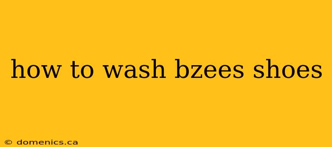 how to wash bzees shoes