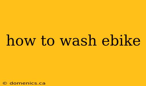 how to wash ebike