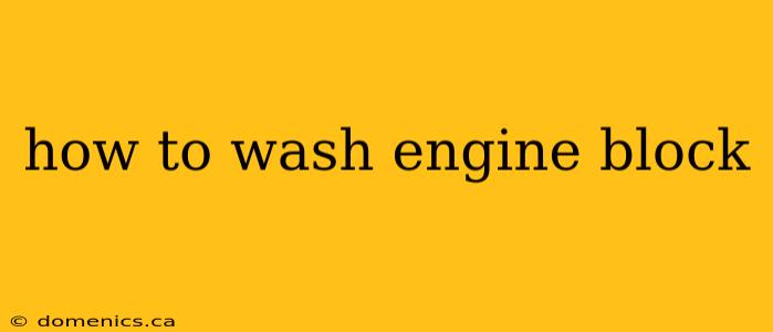 how to wash engine block