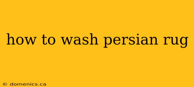 how to wash persian rug