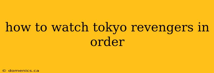 how to watch tokyo revengers in order