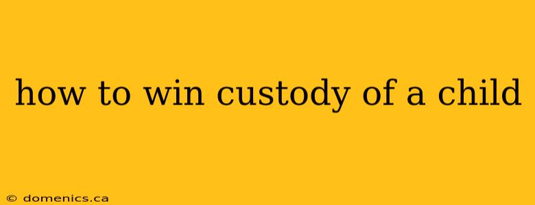 how to win custody of a child