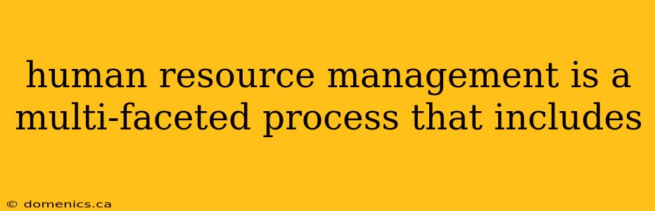 human resource management is a multi-faceted process that includes