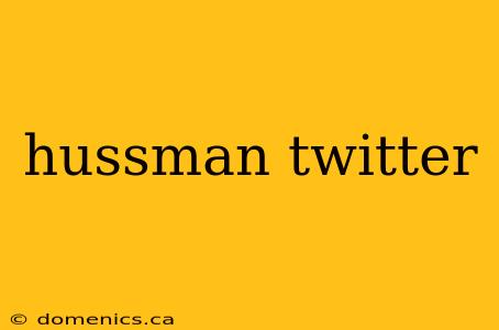 hussman twitter