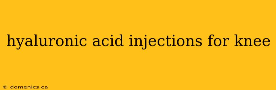 hyaluronic acid injections for knee