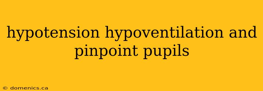 hypotension hypoventilation and pinpoint pupils