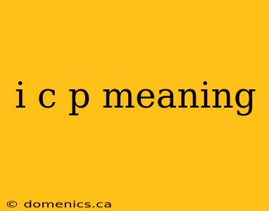 i c p meaning