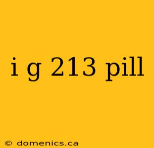 i g 213 pill