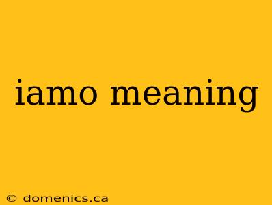 iamo meaning