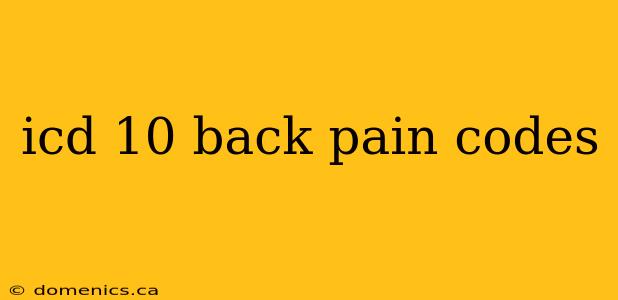 icd 10 back pain codes