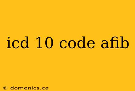 icd 10 code afib