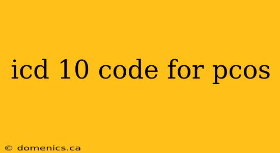 icd 10 code for pcos